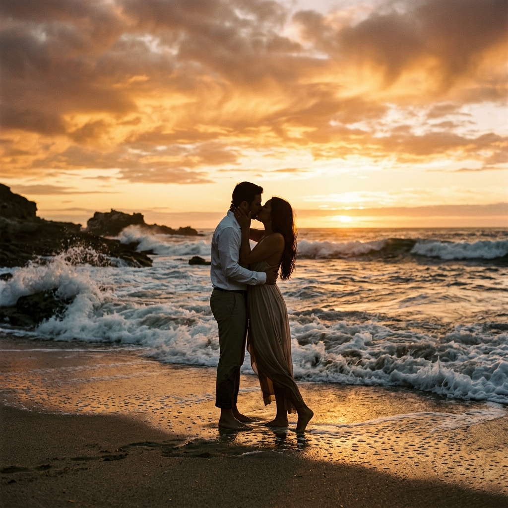 Beach pre-wedding